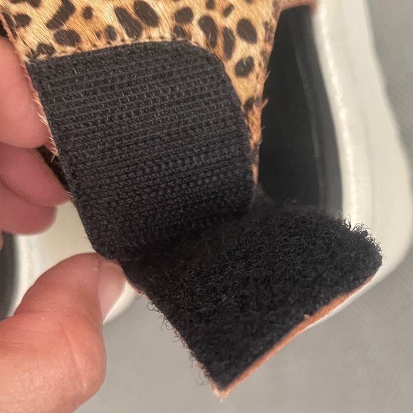 Cecelia New York Gianna Leopard Wedge Peep Toe Adjustable Ankle Strap Sandals - Picture 8 of 12